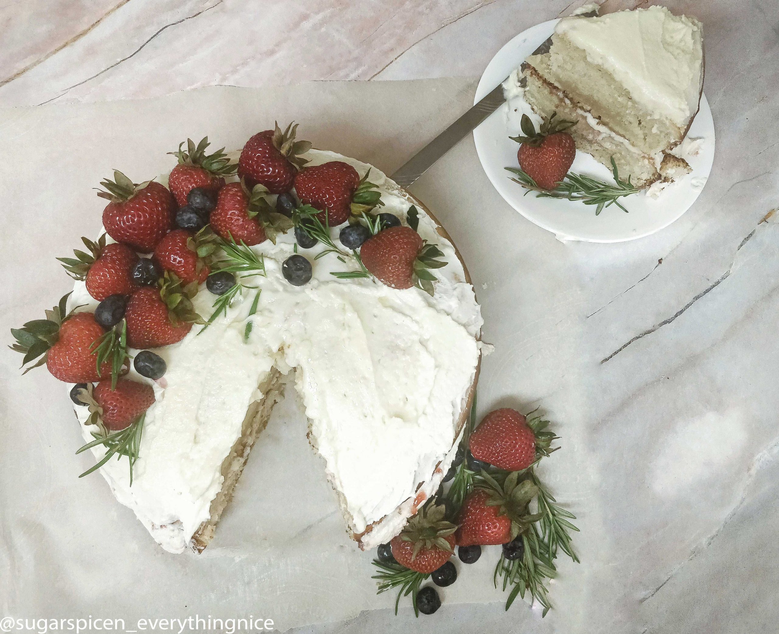 Victoria Sponge Cake (Eggless) % Sugar Spice 'N Everything Nice