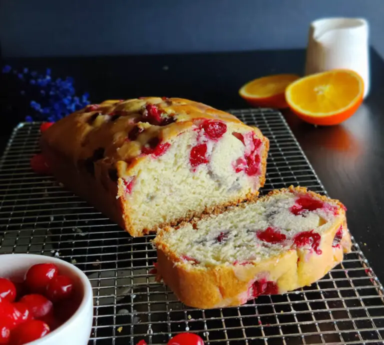 sliced vegan orange cranberry bread