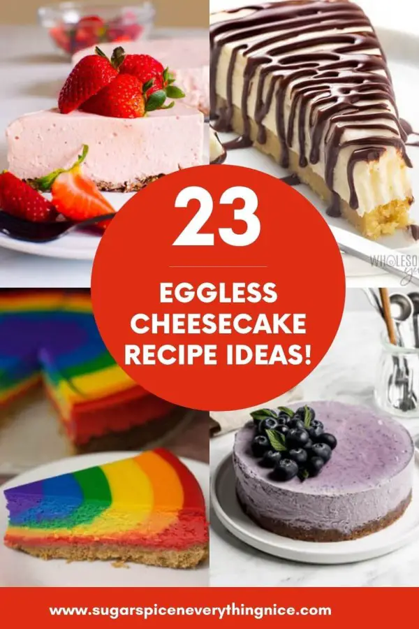 Eggless Cheesecake Recipe Pin