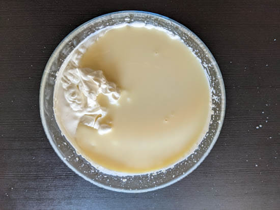 Adding condensed milk to whipped cream