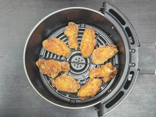 frozen chicken wings in the air fryer before cooking