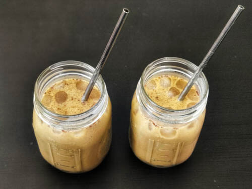 2 mason jars filled with proffee
