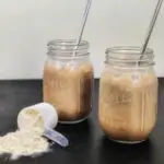 2 mason jars filled with proffee